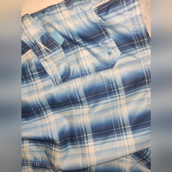 Mens speedo Swim shorts quick dry bottom lined color Blue grey size XLarge - Picture 3 of 4